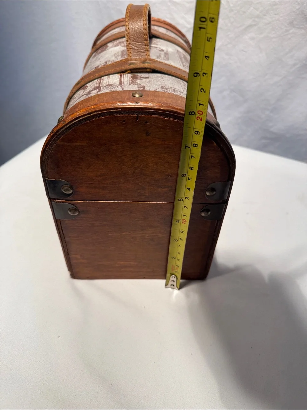 Vintage-Style Small Wood Chest Trunk Storage Box